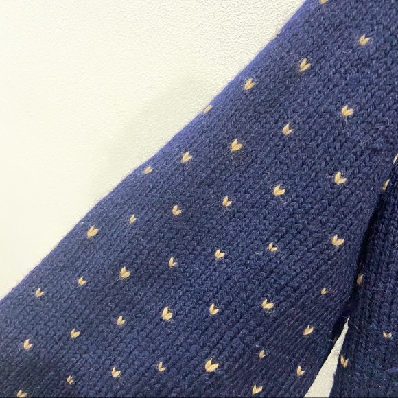 Allen Solly Vintage Wool Ornament Navy Sweater - Picture 3 of 11